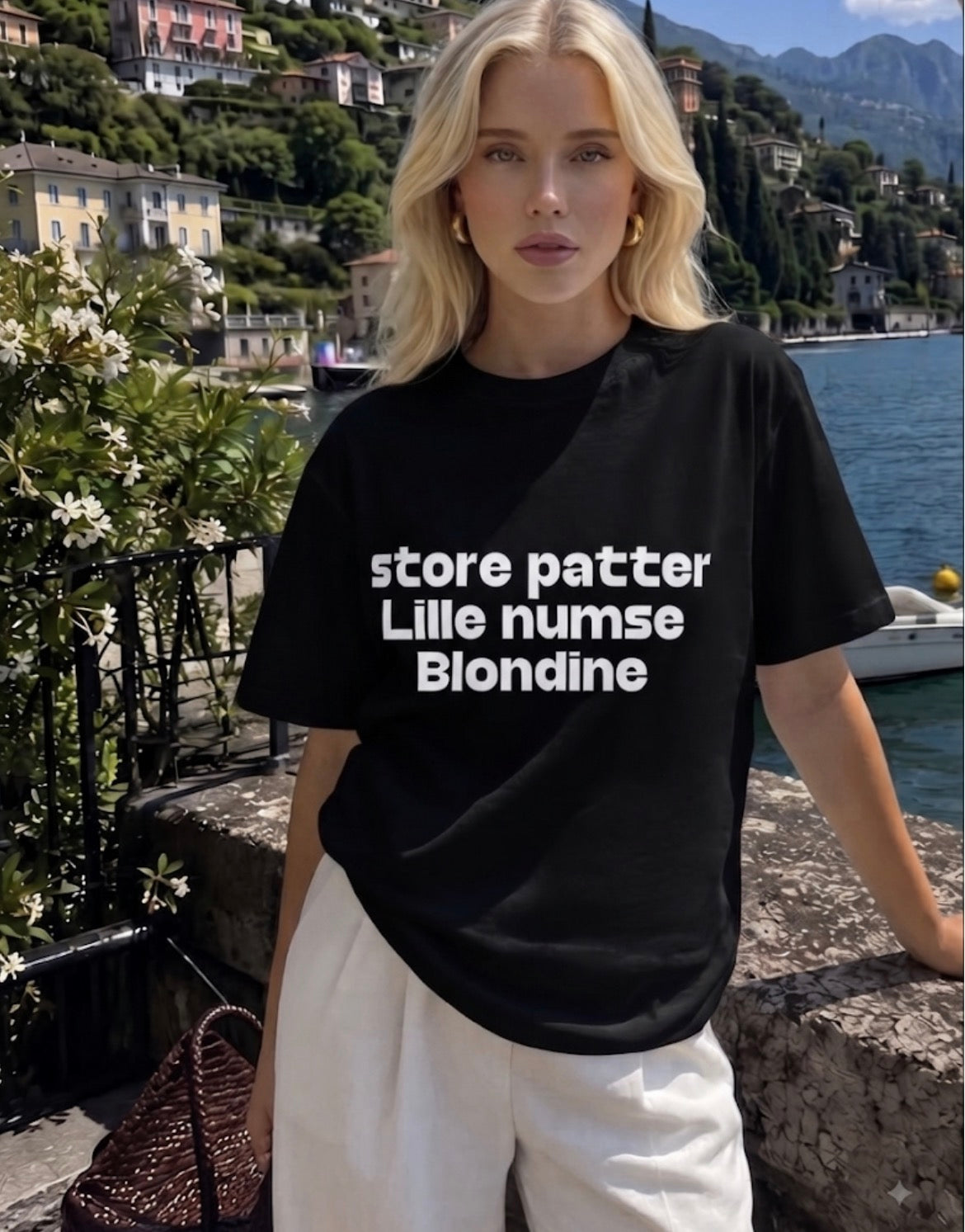 store patter lille numse blondine tee