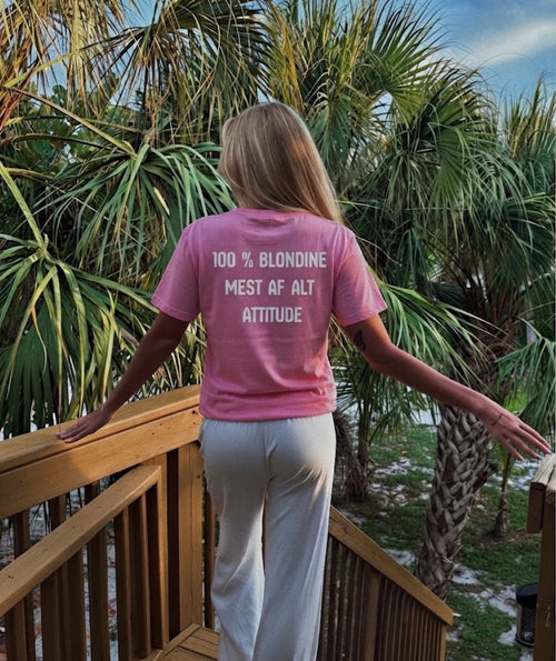 100 % blondine – mest af alt attitude tee