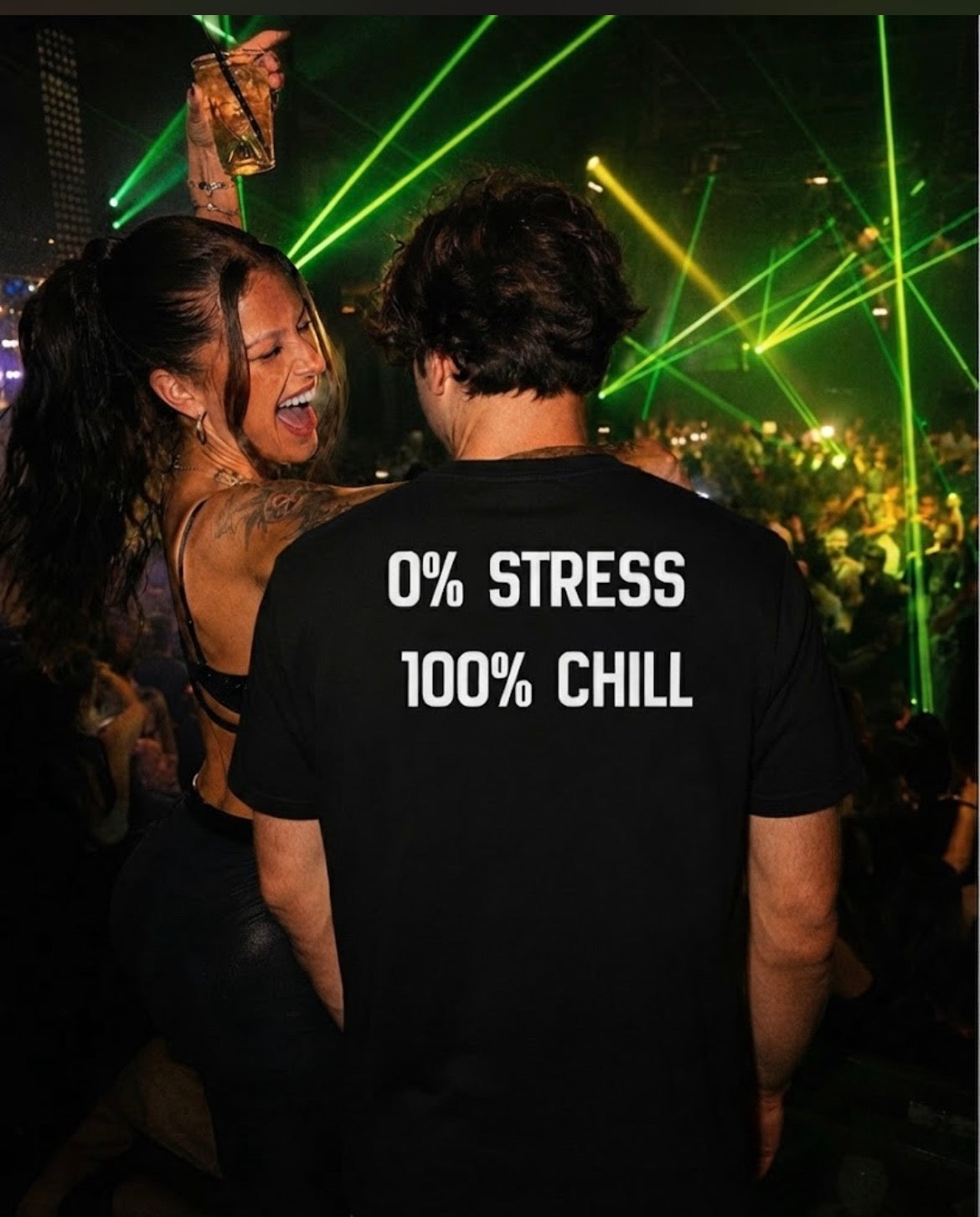 0% stress – 100% chill  tee