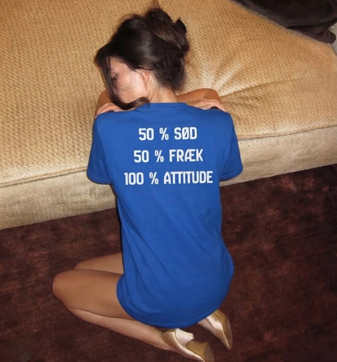 50 % sød 50 % fræk 100 % attitude tee