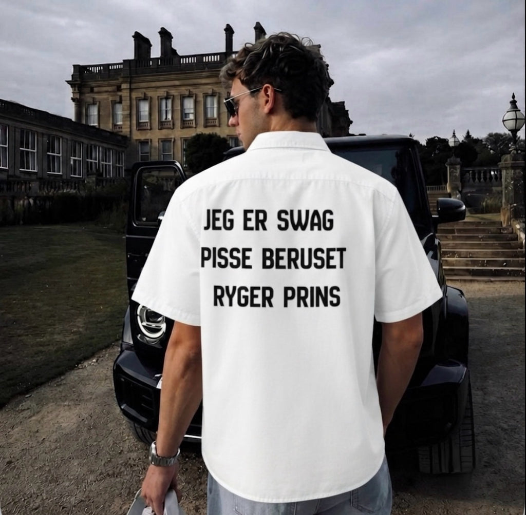 Jeg er Swag pisse beruset ryger prins skjorte